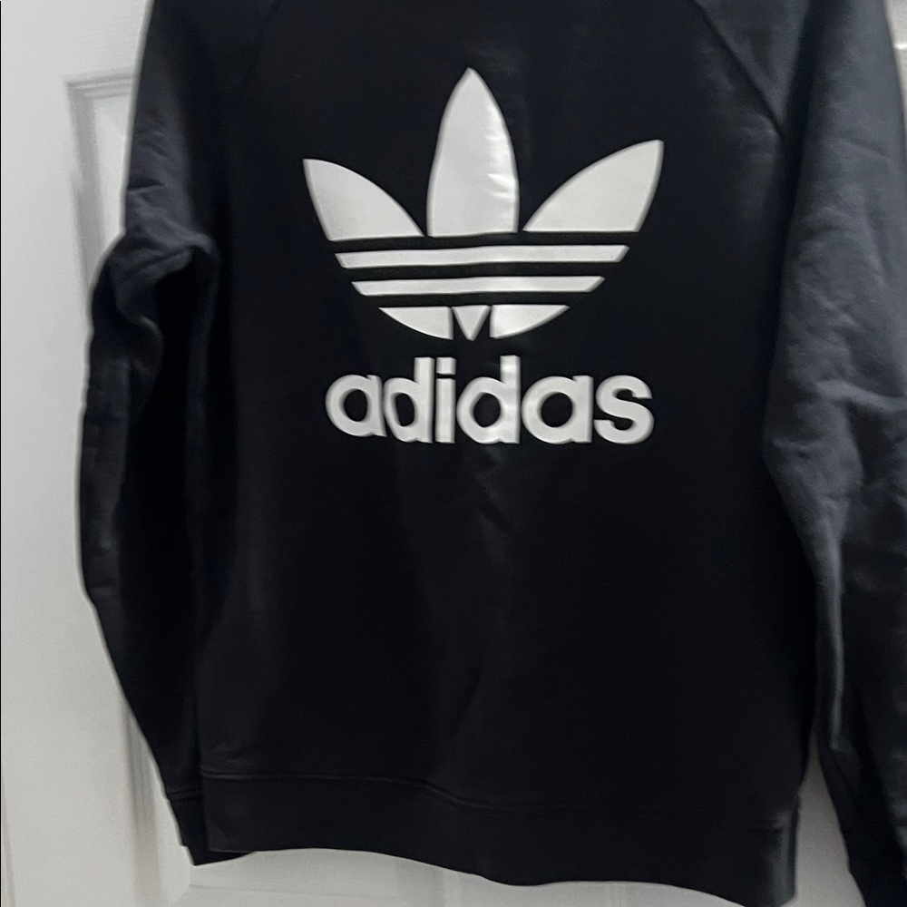 Adidas Men's Crewneck Sweater in Black and White - Picture 3 of 3